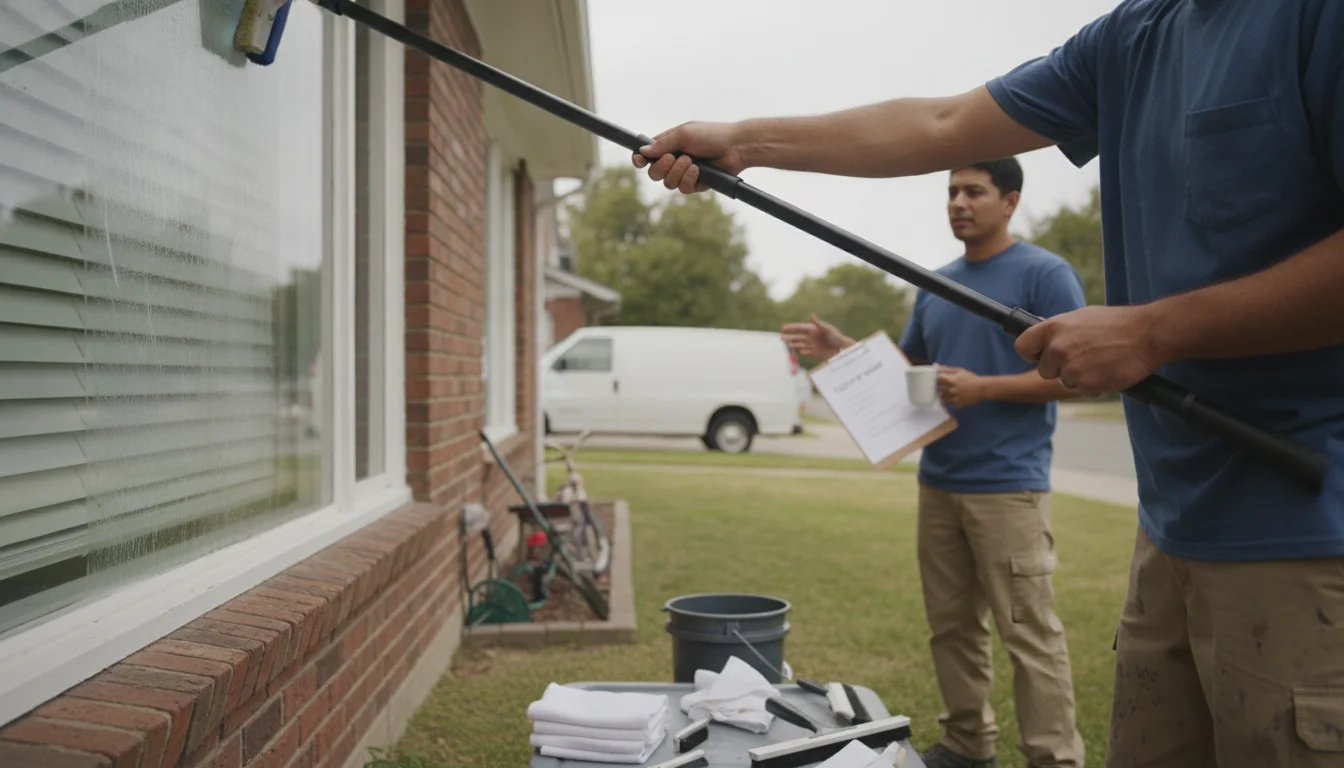 Professional window cleaning service in Los Angeles with clear scope, clean tools, and reliable scheduling